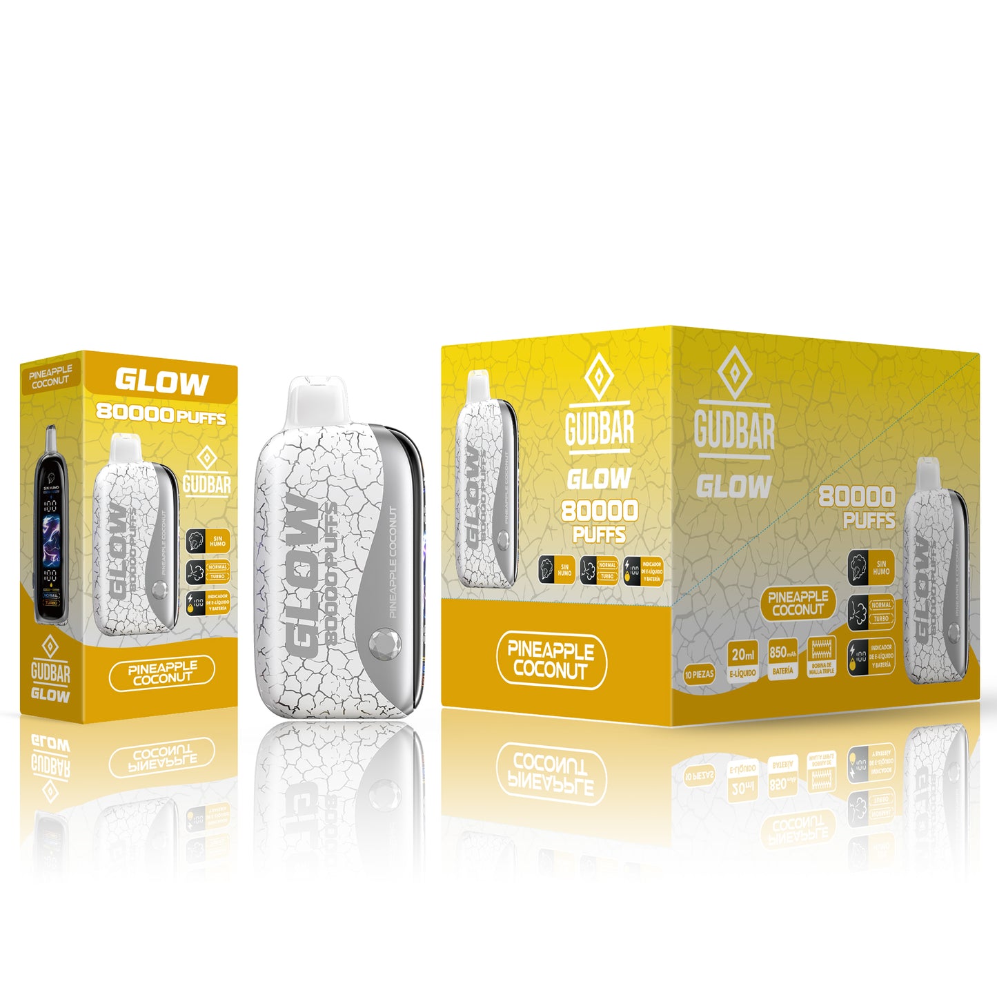 GudBar Glow 80000 Puffs – Pineapple Coconut