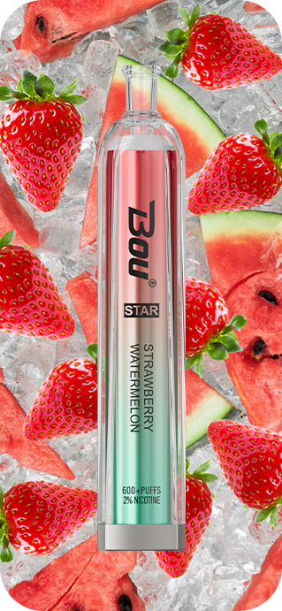 Vaper desechable Bou star 600 Puff Watermelon Strawberry ice
