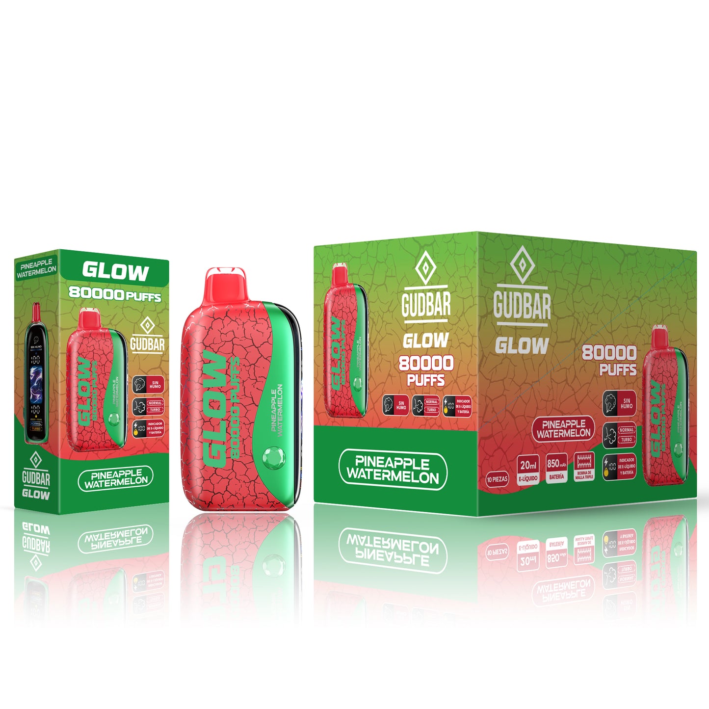 GudBar Glow 80000 Puffs – Pineapple Watermelon