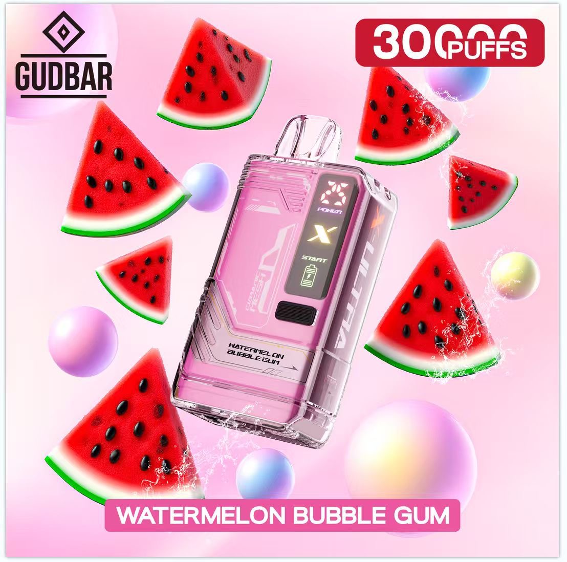 Gudbar X-Ultra 30.000 PUFFS – Watermelon Bubblegum