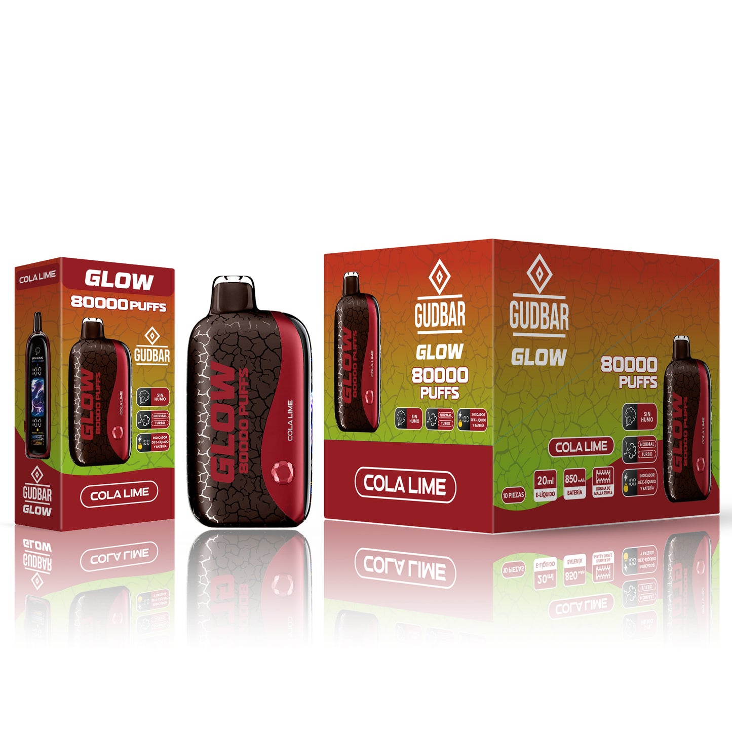 GudBar Glow 80000 Puffs – Cola Lime