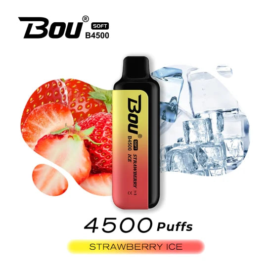 Vaper desechable Bou 4500 PUFFS Strawberry ice