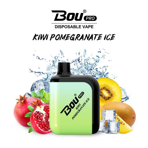 Vaper Desechable Bou Pro 7000 Puffs Kiwi Pomegranate 🥭🧊