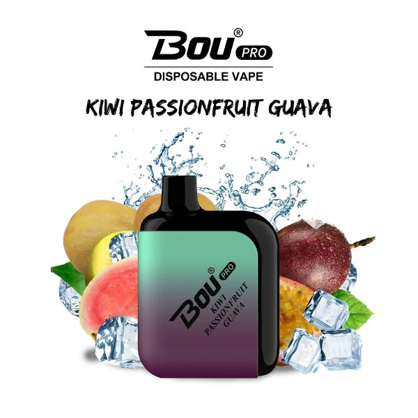 Vaper Desechable Bou Pro 7000 Puffs Kiwi Passion Fruit Guava 🥝🥭🧊