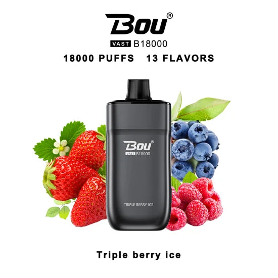 Vaper Desechable Bou VAST B1800 Triple Berry ice 0%NIC