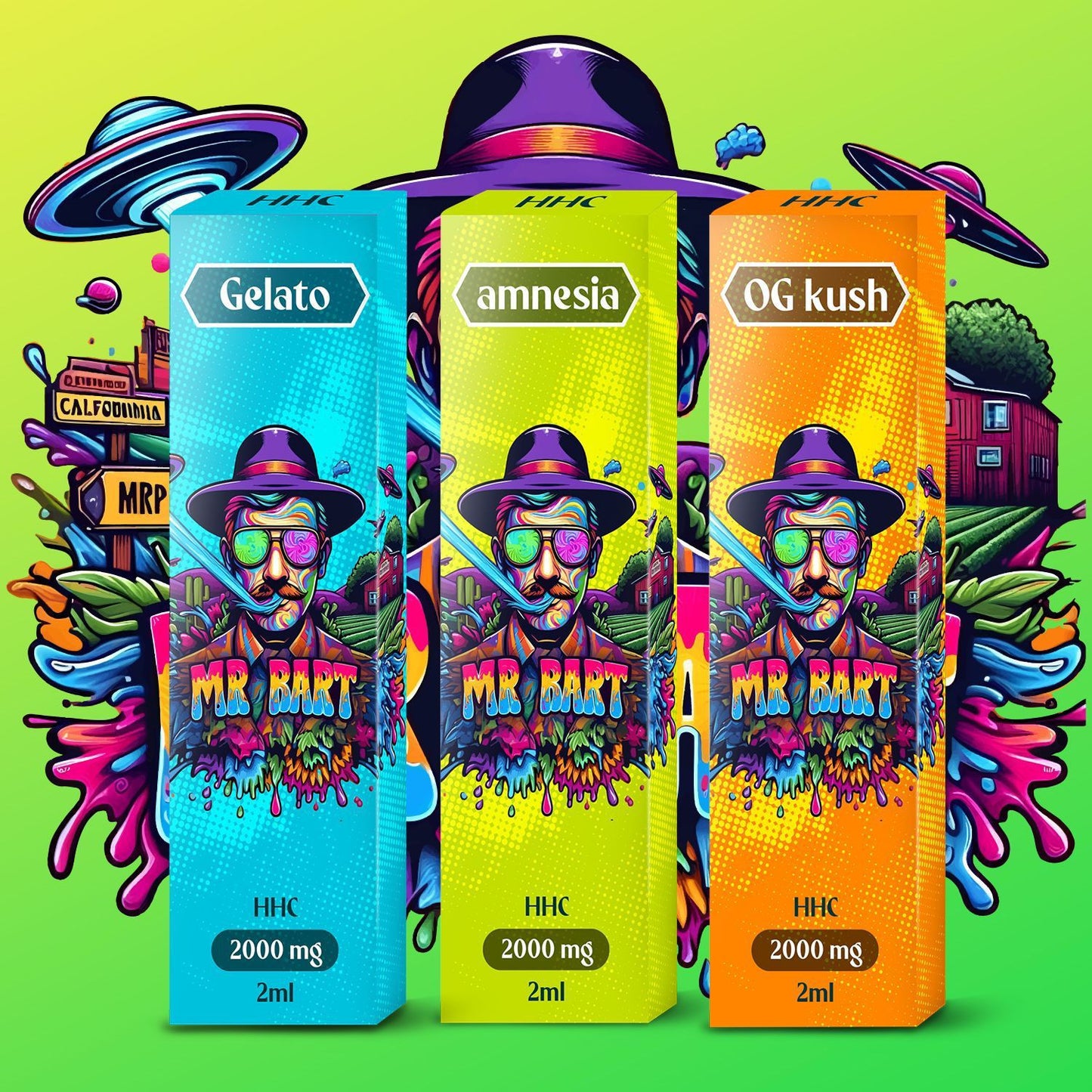 Vapers Desechable MR BART HHC GELATO 2ML/2000MG NATURAL TERPENS