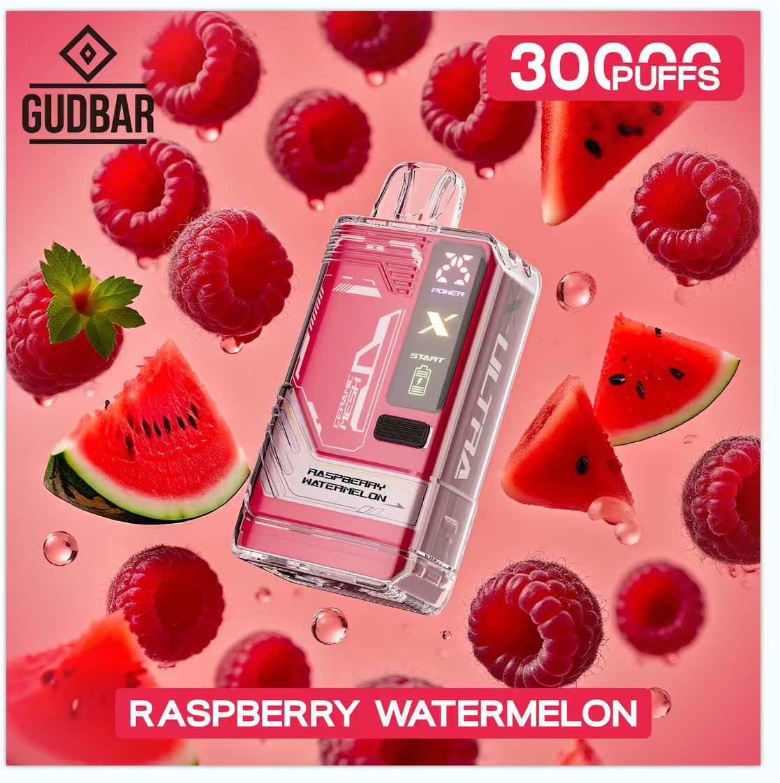 Gudbar X-Ultra 30.000 PUFFS – Raspberry Watermelon