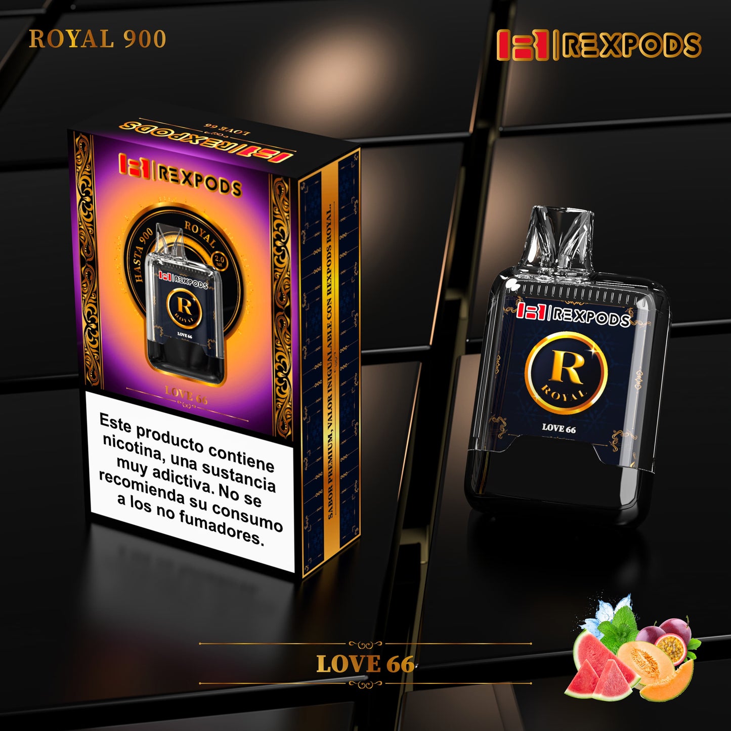 Vapers desechable Rexpod Royal 900 Love 66