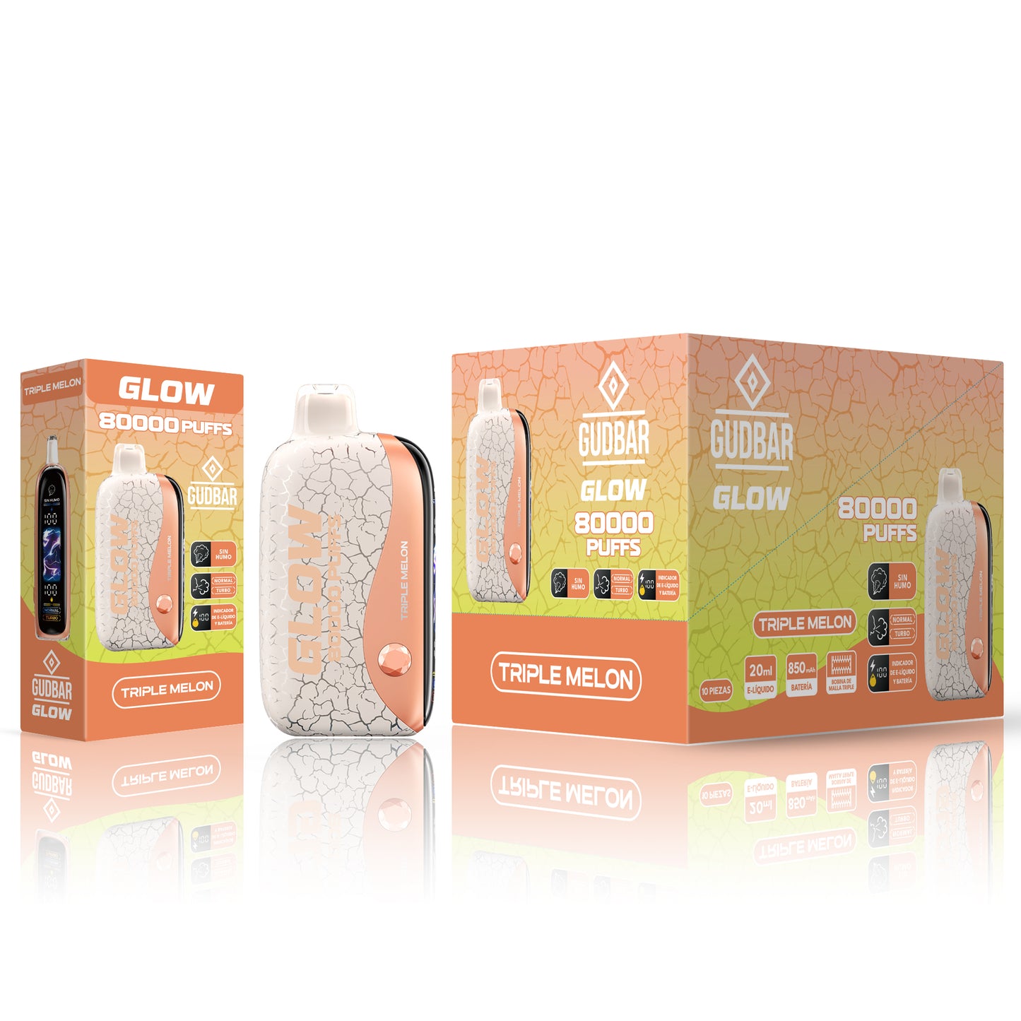 GudBar Glow 80000 Puffs – Triple Melon