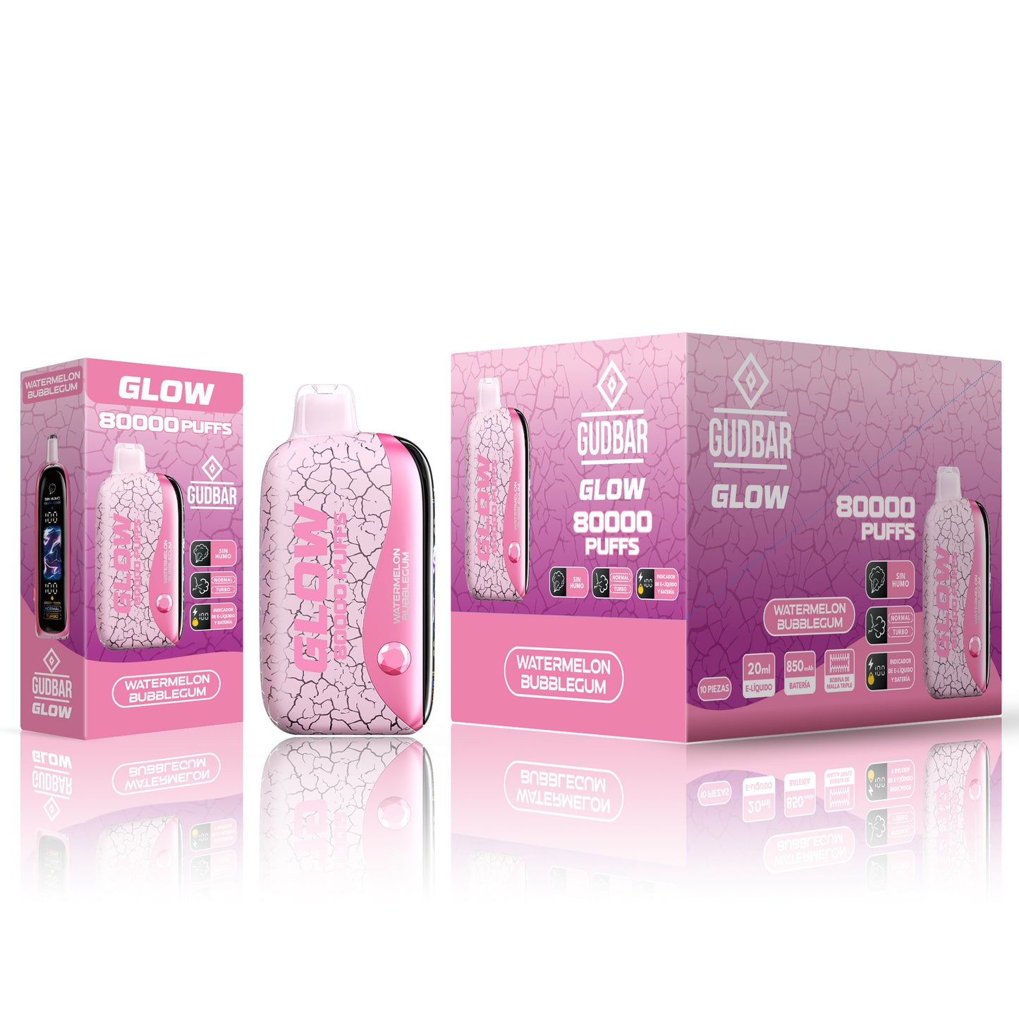 GudBar Glow 80000 Puffs – Watermelon Bubblegum