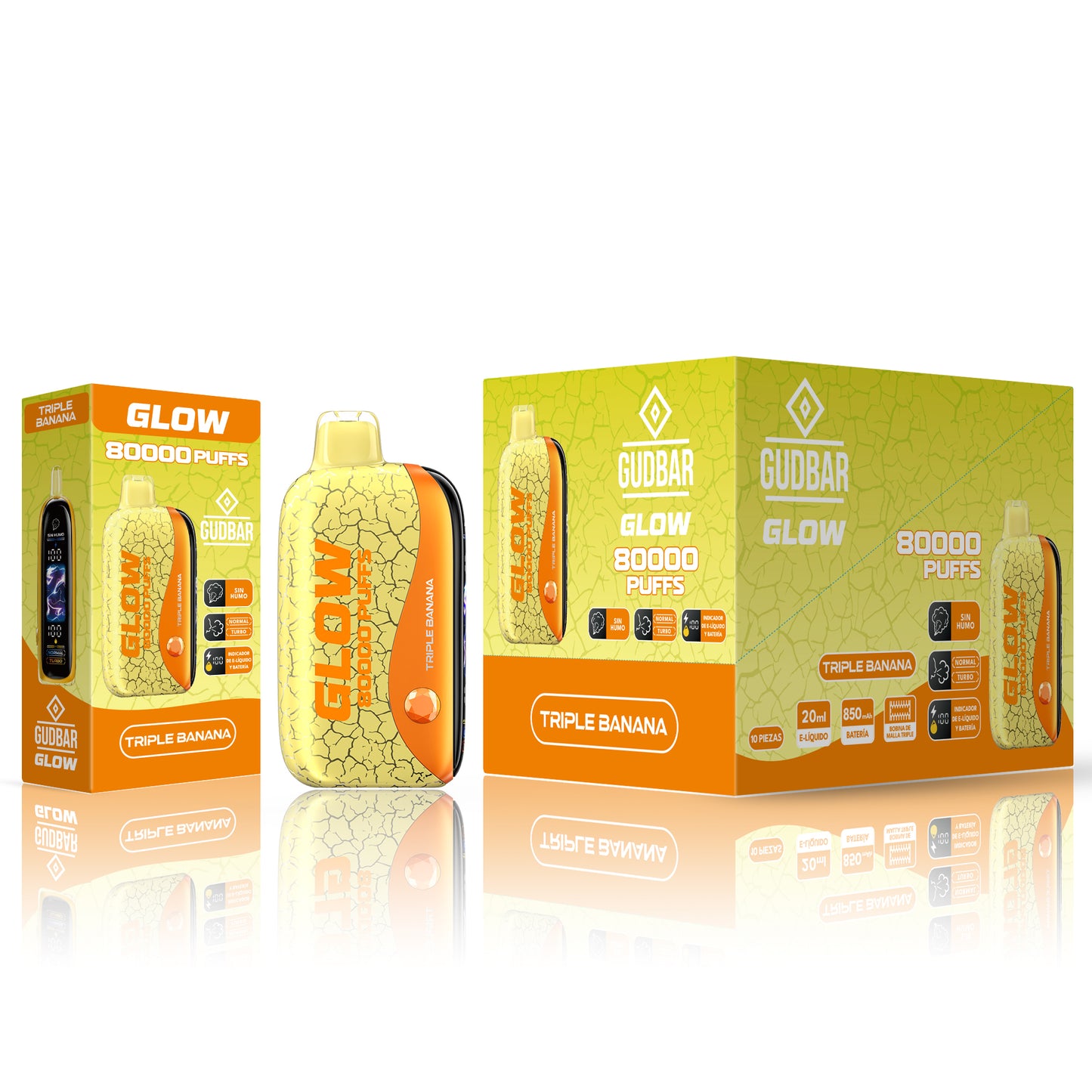 GudBar Glow 80000 Puffs – Triple Banana
