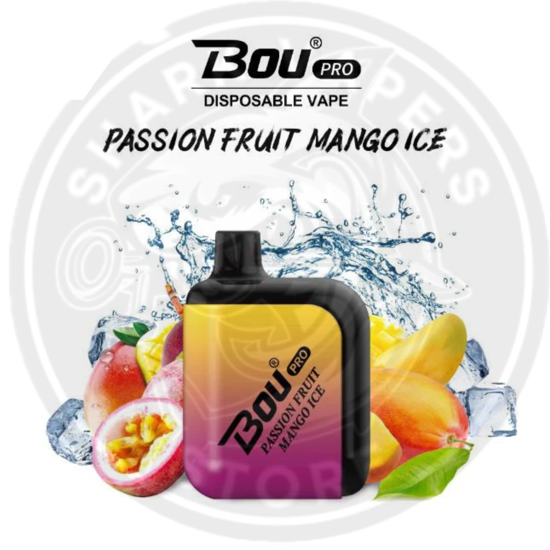 Vaper Desechable Bou Pro 7000 Puffs Pasión Fruit Mango Ice 🍎🍑🥭🧊