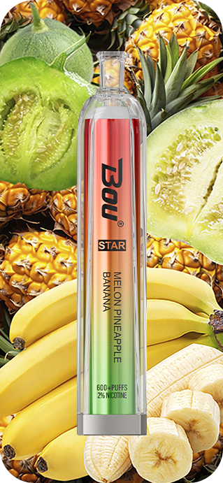 Vaper Desechable Bou Star 600 Puffs Melón Pineapple Banana