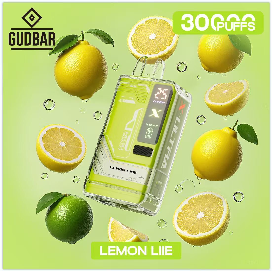 Gudbar X-Ultra 30.000 PUFFS – Lemon Lime