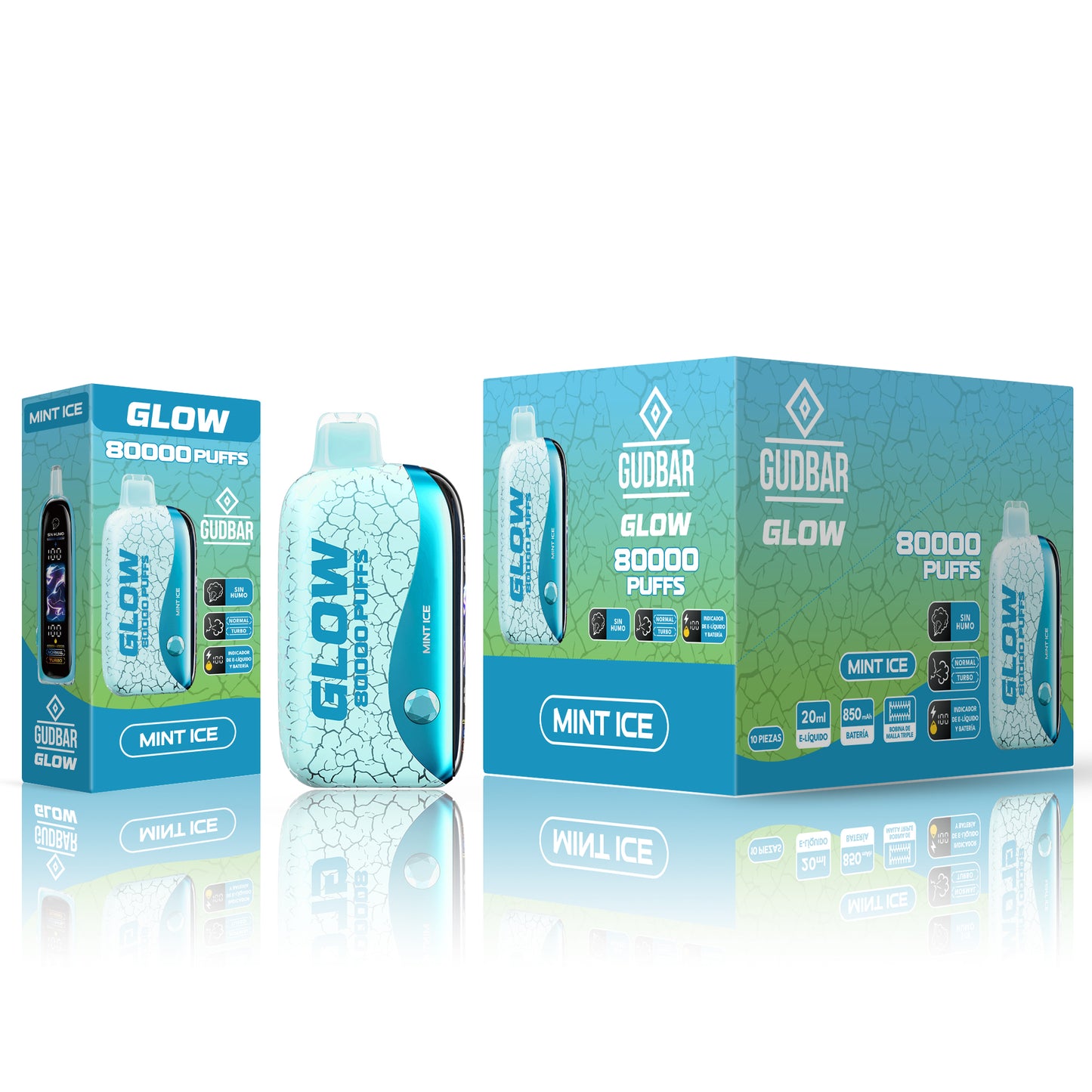 GudBar Glow 80000 Puffs – Mint Ice