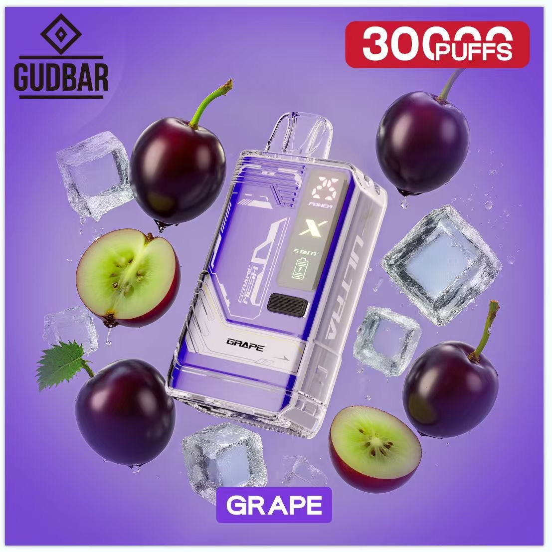 Gudbar X-Ultra 30.000 PUFFS – Grape Ice