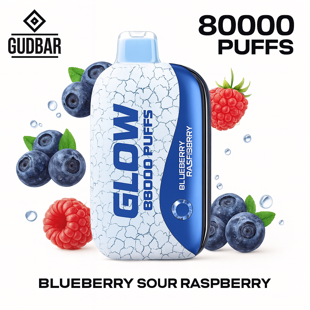 GudBar Glow 80000 Puffs – Blueberry Sour Raspberry