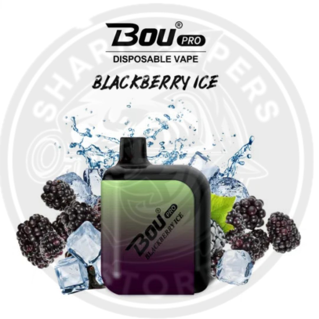 Vaper Desechable Bou Pro 7000 Puffs Black Berry Ice💜🧊