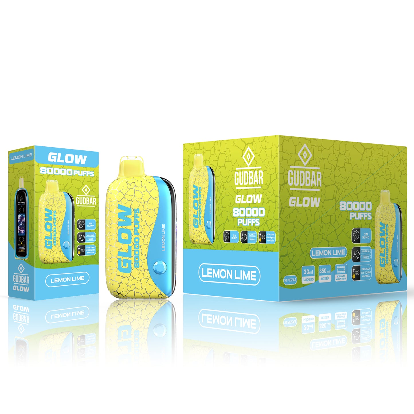 GudBar Glow 80000 Puffs – Lemon Lime