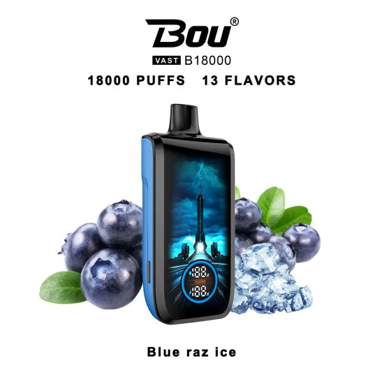 Vaper Desechable  Bou Vast 18K Puff Blue Razz Ice 0%NIC