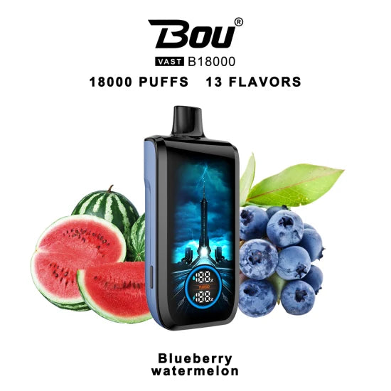 Vaper Desechable  Bou VAST B1800 Blueberry watermelon 0%NIC