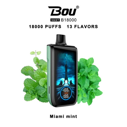 Vaper Desechable   Bou VAST B1800  Miami Mints 0%NIC