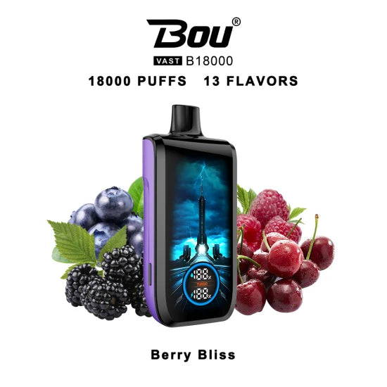 Vaper Desechable Bou VAST B1800  Berry Bliss 0%NIC