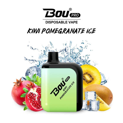Caja vaper desechable Bou Pro 7000 Kiwi pomegranate ice
