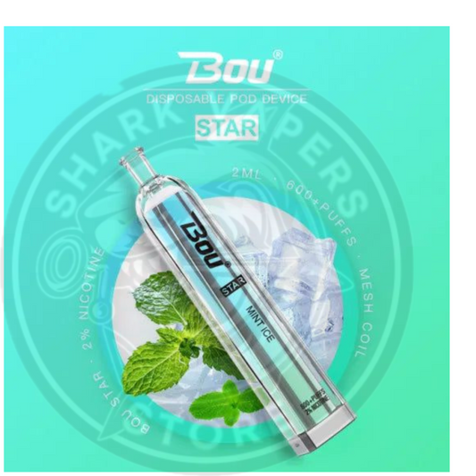 Vaper Desechable Bou Star 600 Puff Mint ice