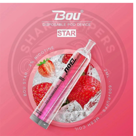 Bou Star 600 Puff Strawberry ice