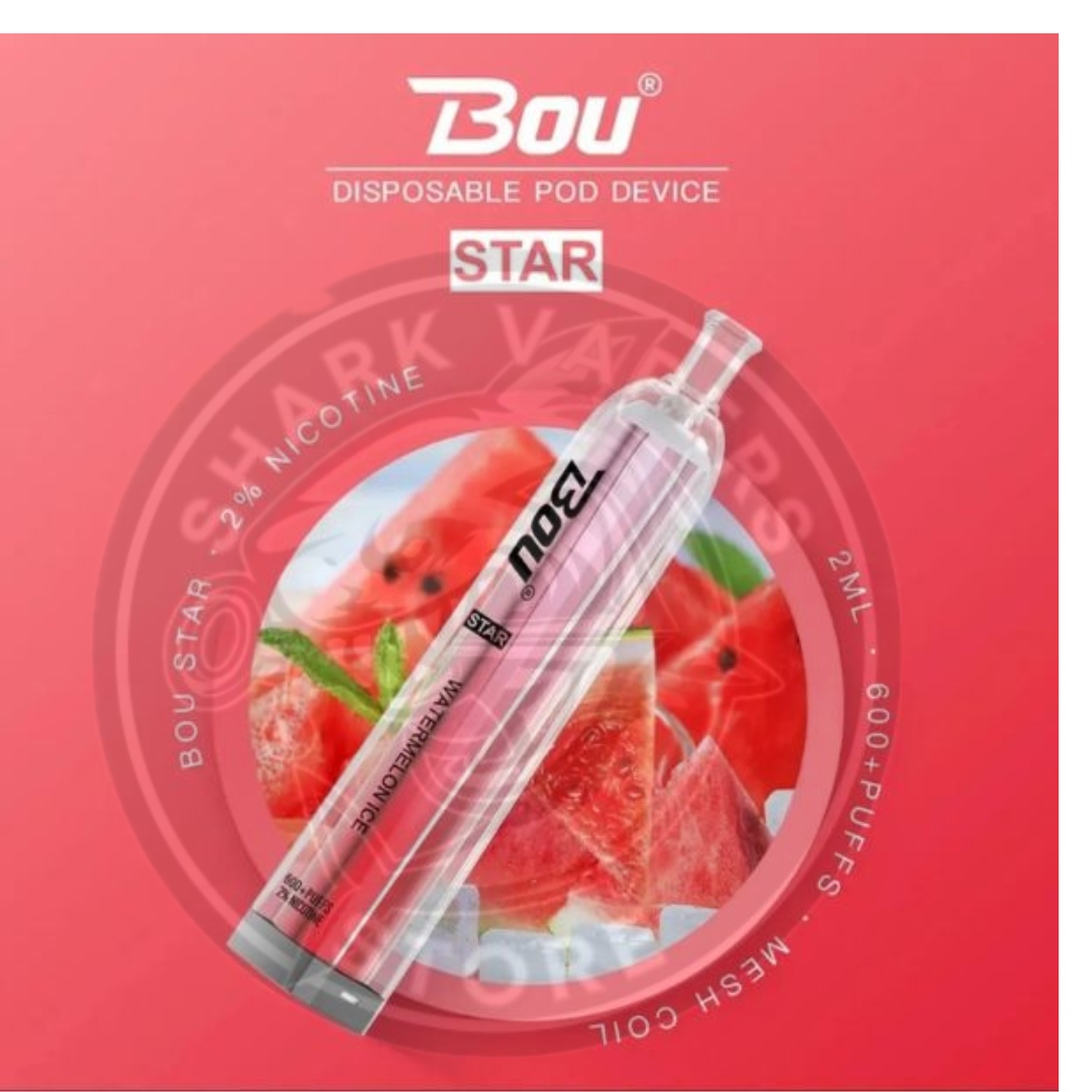 Vaper Desechable Bou star 600 Puff Watermelon ice