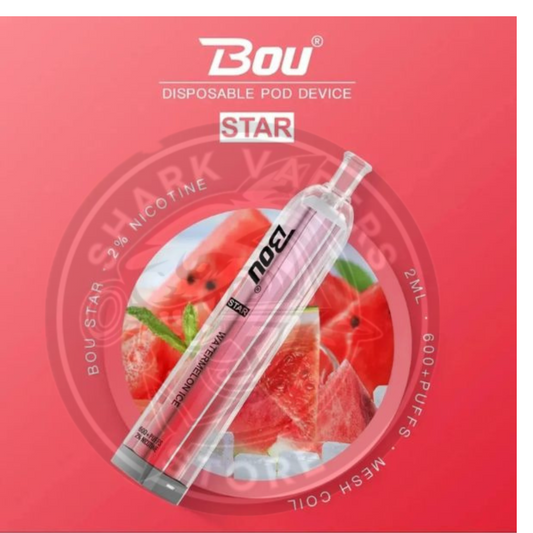 Vaper Desechable Bou star 600 Puff Watermelon ice