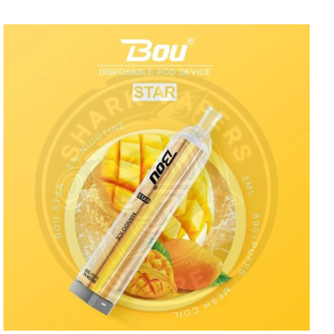 Vaper Desechable Bou star 600 Puff Mango ice