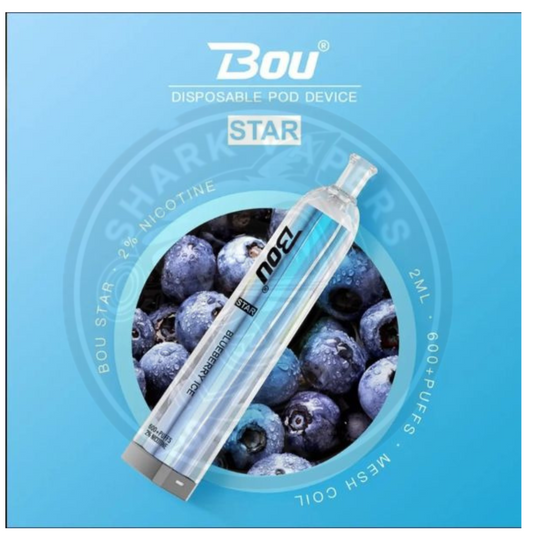 Vaper Desechable Bou Star 600 Puff Blueberry ice