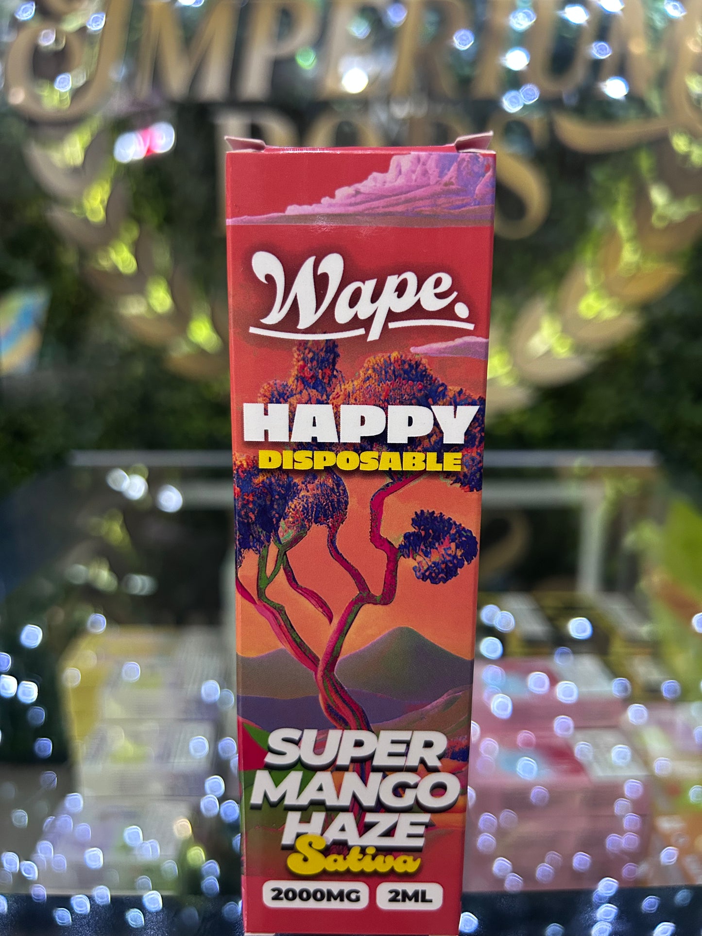 Vaper desechable Wape Happy súper mango haze sativa 20000MG 2 ML