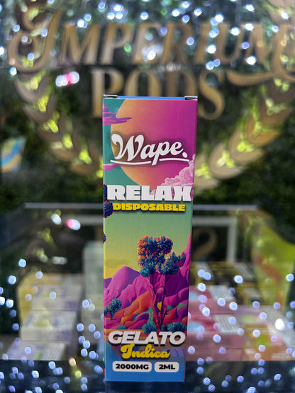 Vaper desechable Wape Relax Gelato Indica 2000MG 2 ML