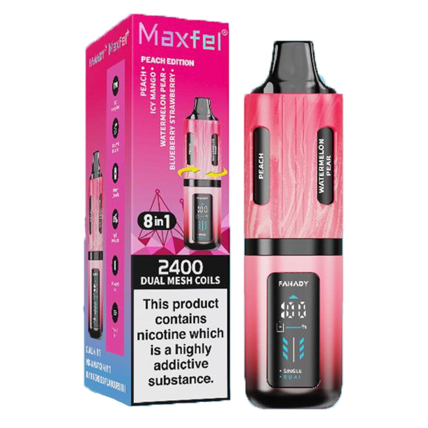 Vaper desechable Maxfel Legend 2400 8 en 1