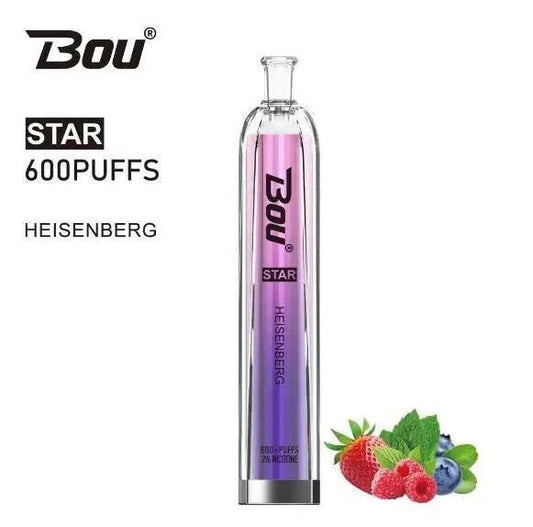 Vaper Desechable  Bou star 600 Puff Frutas del bosque
