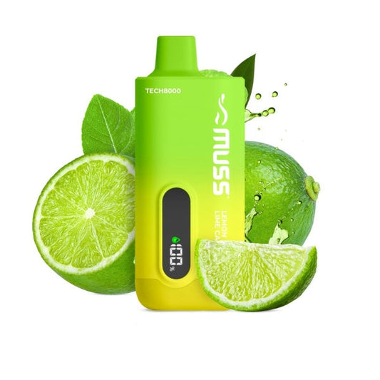 Vaper Desechable Muss Tech 8000 Puffs Lemon Lime Calipo 🍋