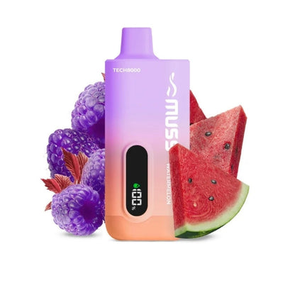 Vaper Desechable Muss Tech 8000 Puffs Raspberry Watermelon 🍉🫐