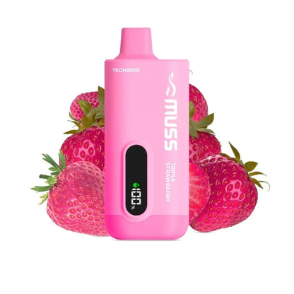 Vaper Desechable Muss Tech 8000 Puffs Triple Strawberry🍓🍓