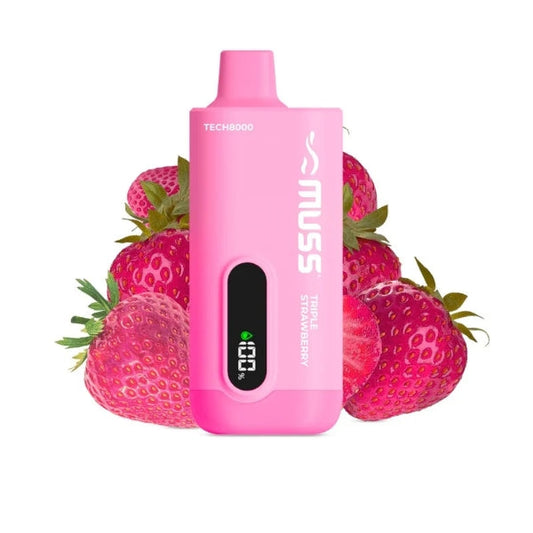 Vaper Desechable Muss Tech 8000 Puffs Triple Strawberry🍓🍓