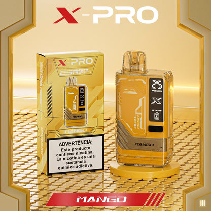 Vaper desechable X PRO 25000 PUFFS Mango Ice 🥭🧊