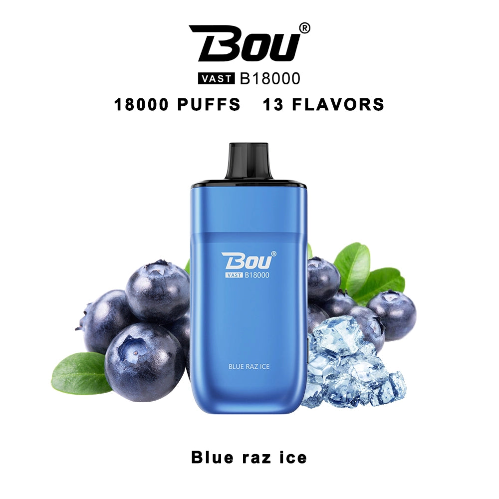 Vaper Desechable  Bou Vast 18K Puff Blue Razz Ice 0%NIC