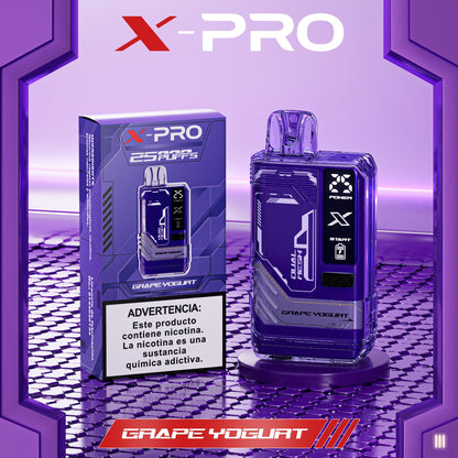 Vaper Desechable X PRO 25000 PUFF Grape Yogurt 🍇💜