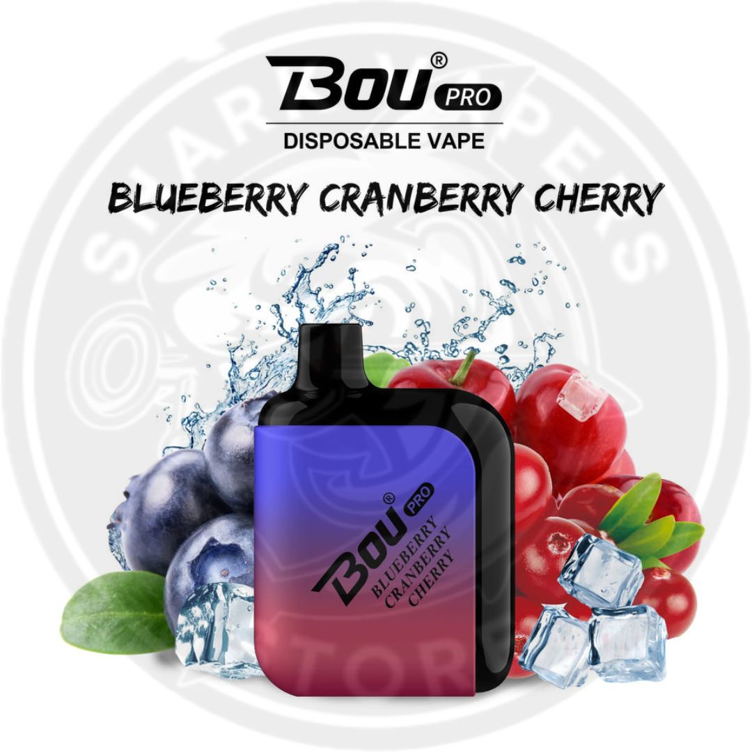 Vaper Desechable Bou Pro 7000 Puffs Blueberry Cranberry Cherry 🫐🍒