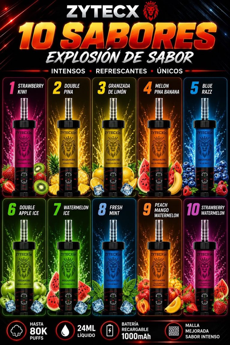 ZYTECX Mega Nube 80K Strawberry Kiwi – Shisha
