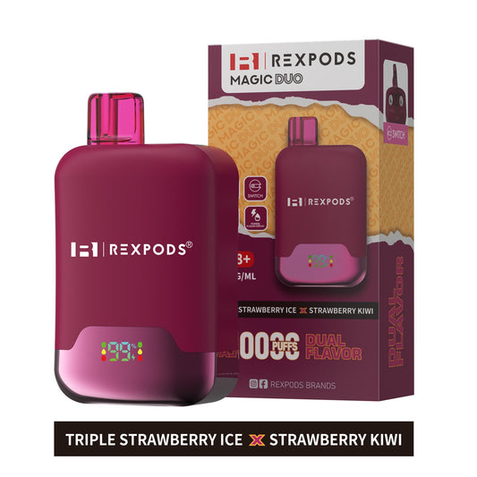 Vaper Desechebles Rexpods 20k Triple Strawberry × Strawberry Kiwi